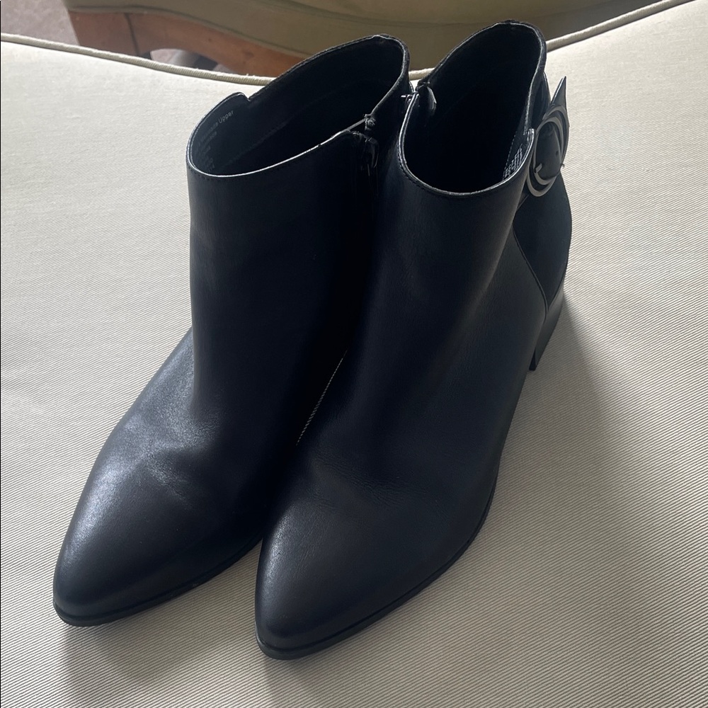 Alfani Black Ankle Booties with Buckle Detail